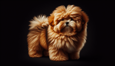 Illustration of a Teddy Bear dog with a fluffy coat