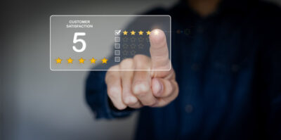 business services rating customer experience concept