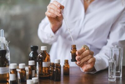 Several Essential Oil Bottles