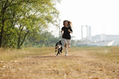 Dog and Owner Running